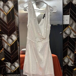 Lulu's White Sequin Dress